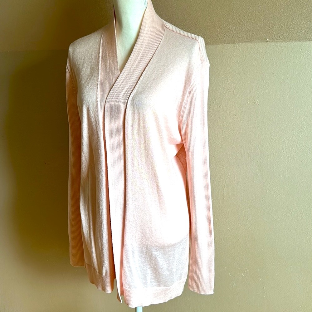 Liz Claiborne Career pink blush open front cardigan. Very soft and feminine